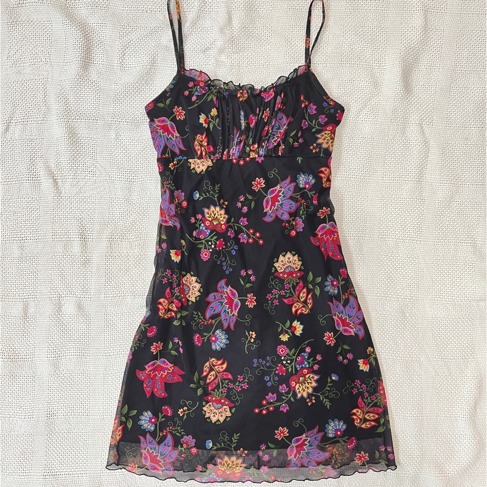 Vintage California Concepts 90s Paisley Mesh Summer Dress